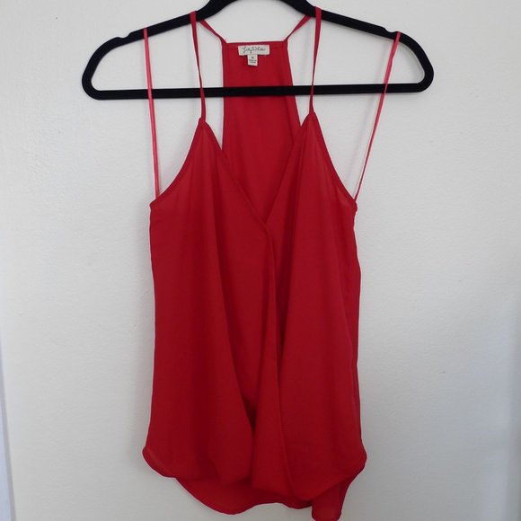 Lily White Tops - LILY WHITE  Silky V Neck Top